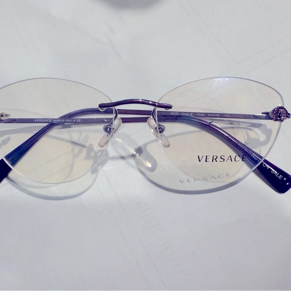 Versace Purple Rimless Eyeglasses - Picture 5 of 6
